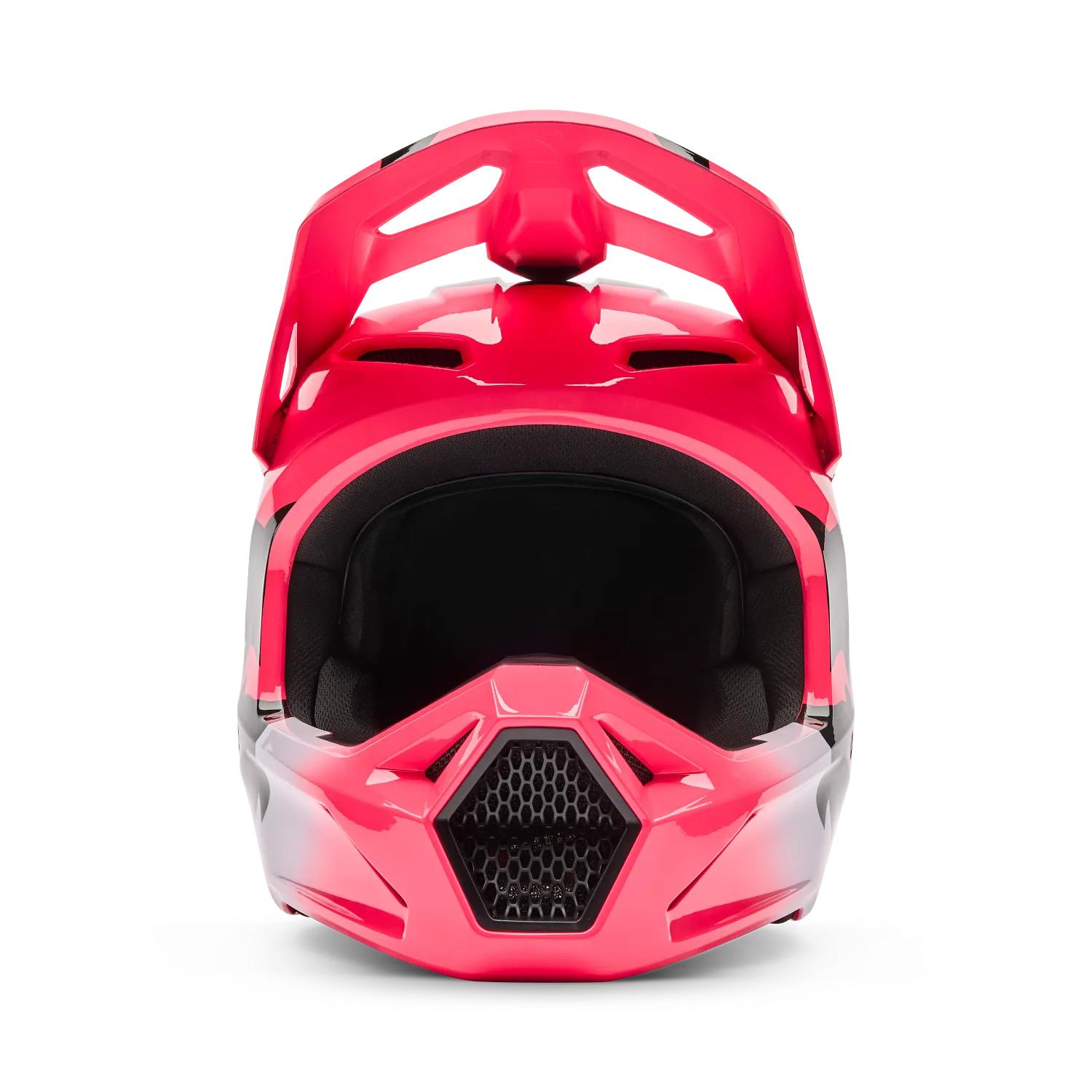 Casco Moto Niño V1 Shield Rosado Fox