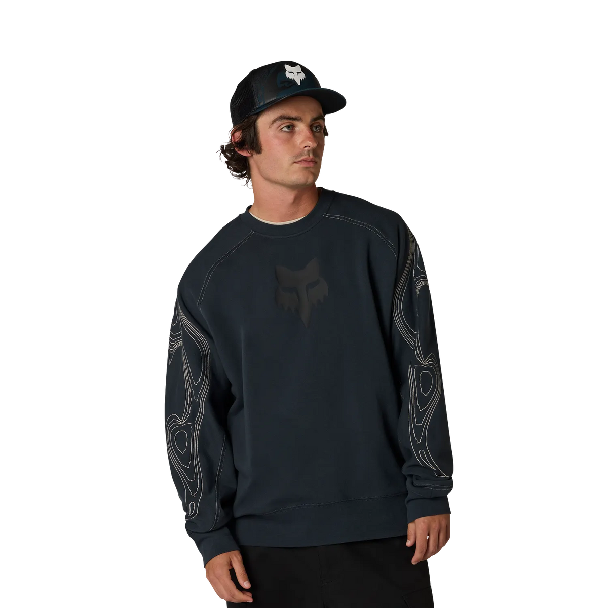 Poleron Lifestyle Vision Crew Azul Fox