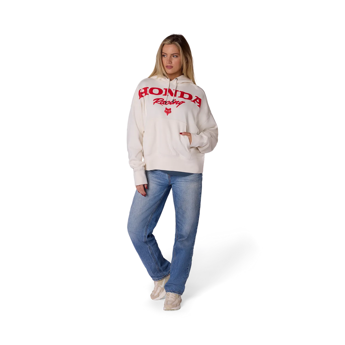Poleron Lifestyle Mujer Honda Blanco Fox