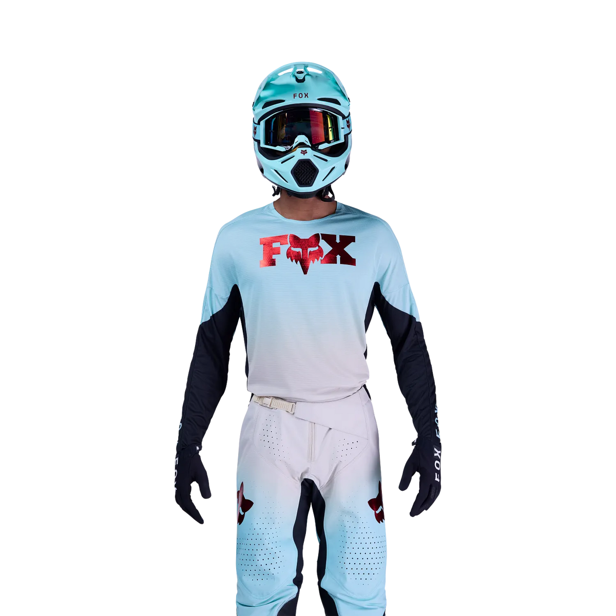 Polera Moto 360 Drip Celeste Fox