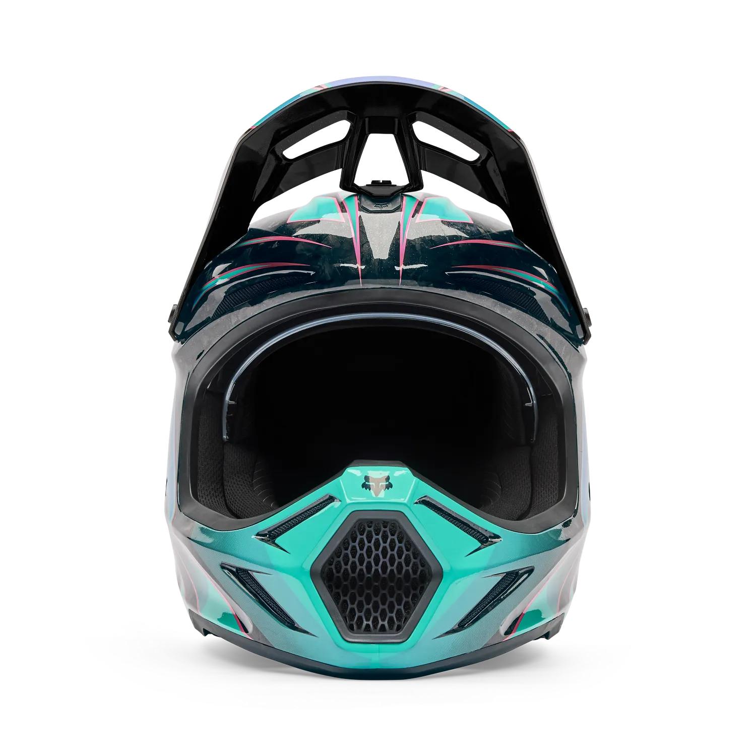 PREVENTA - Casco Moto V3 RS Canvas Azul/Negro Fox