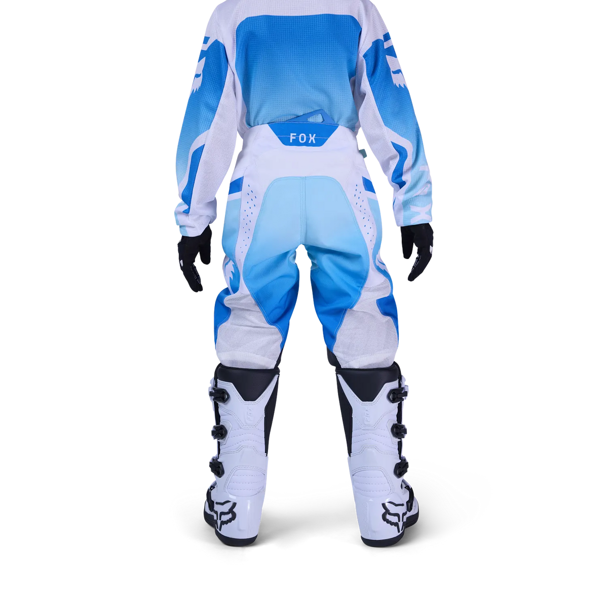 Pantalon Moto Niño 180 Shield Azul/Blanco Fox