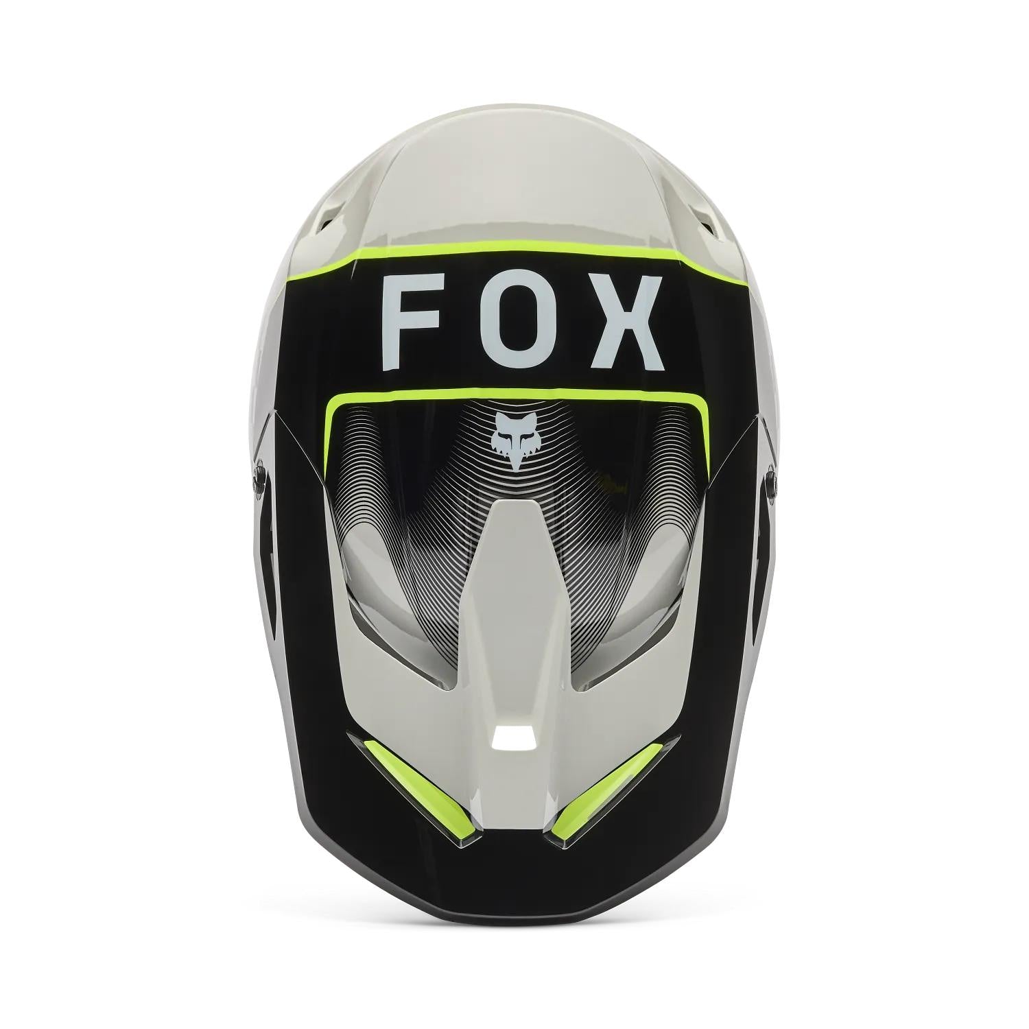 Casco Moto V1 Collect Gris/Amarillo Fox