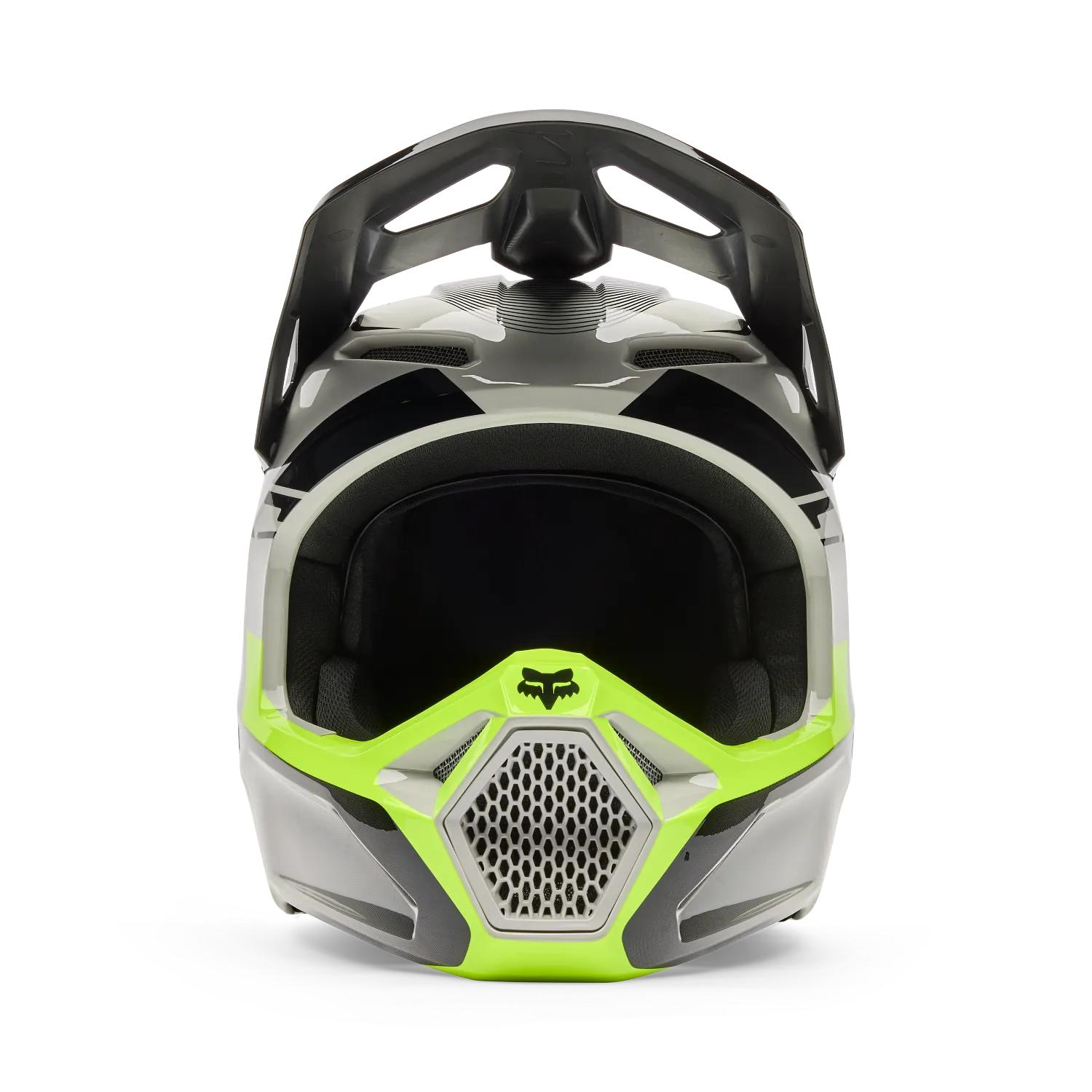 Casco Moto V1 Collect Gris/Amarillo Fox