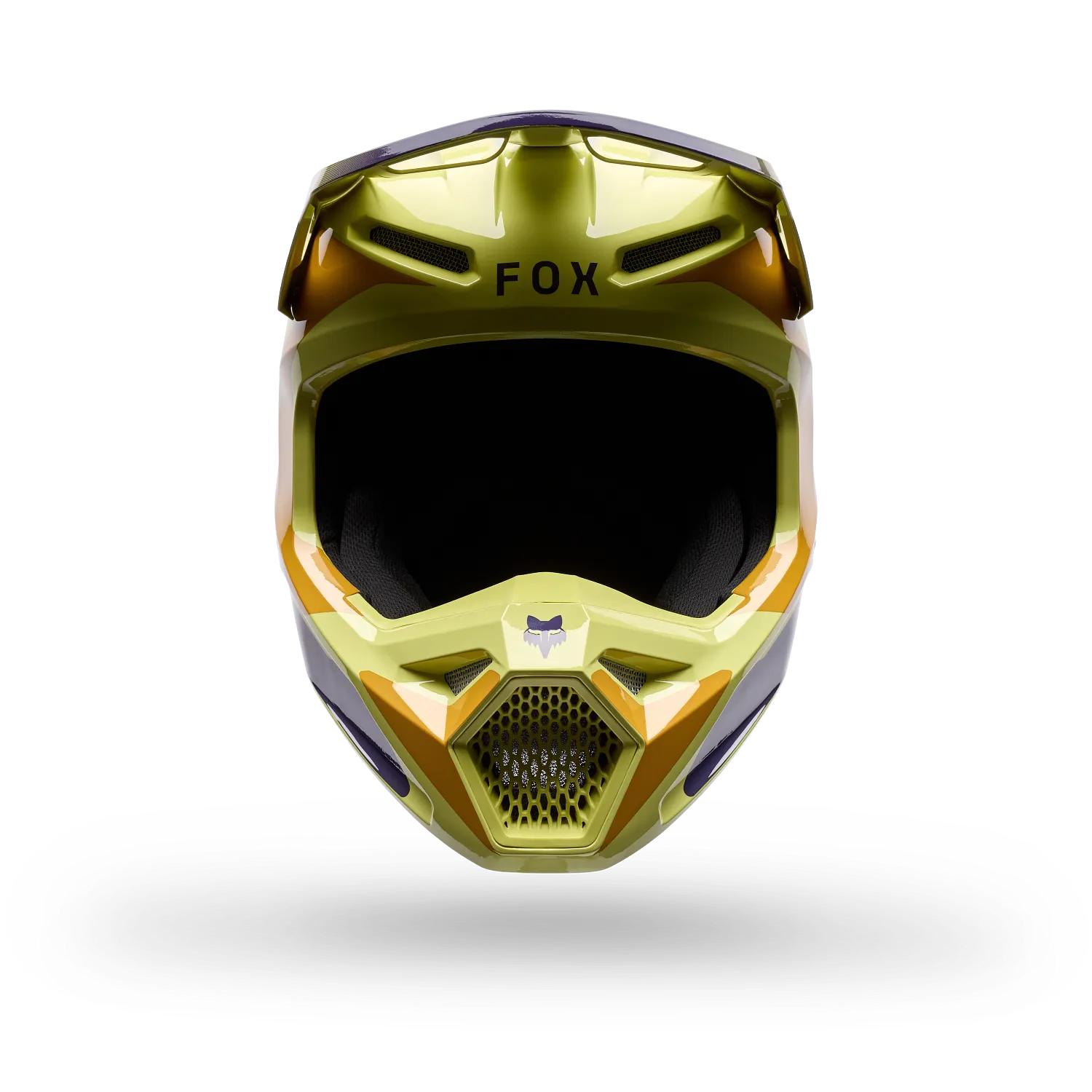 Casco Moto V1 Image Print Amarillo Fox