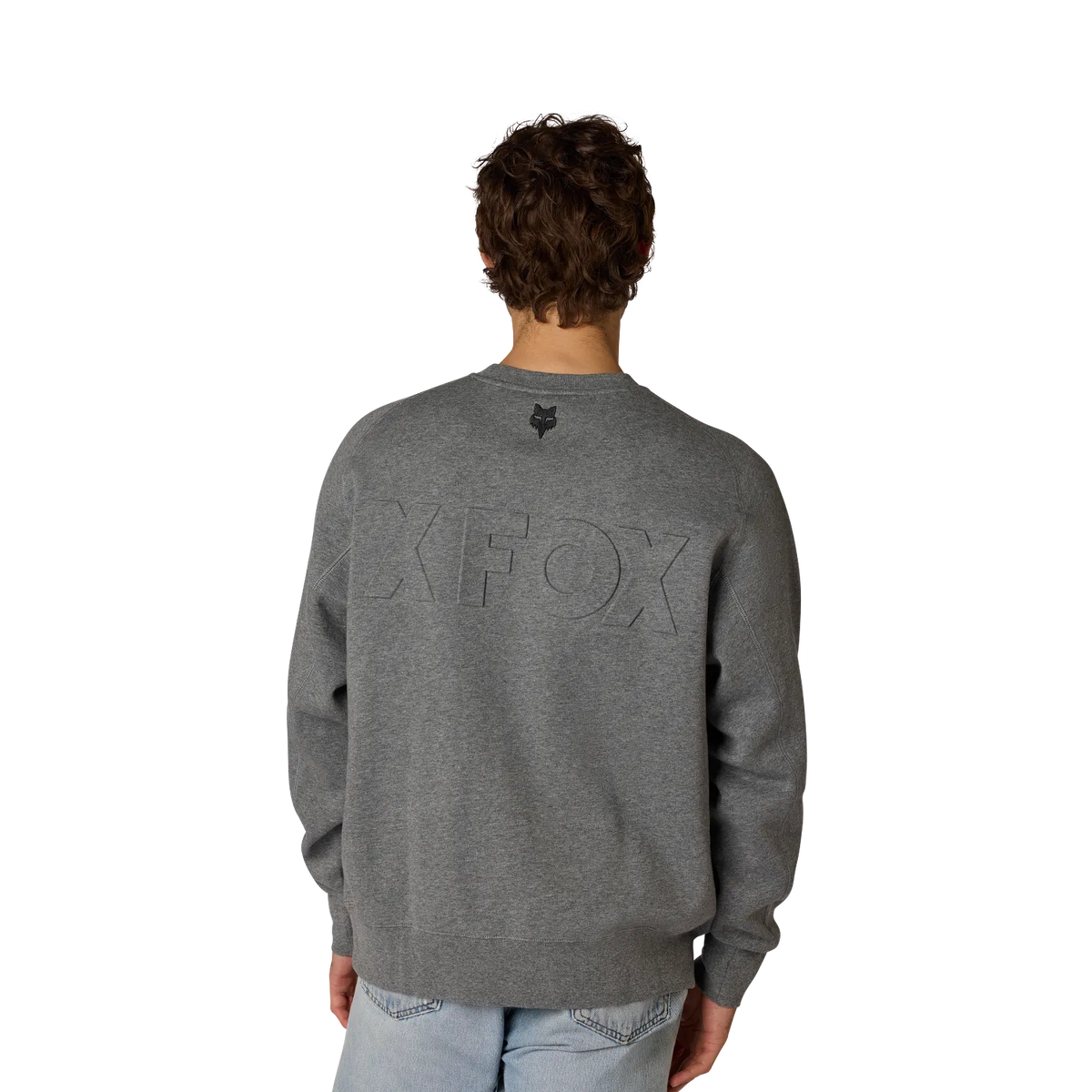 Poleron Lifestyle Moto-X Crew Gris Fox
