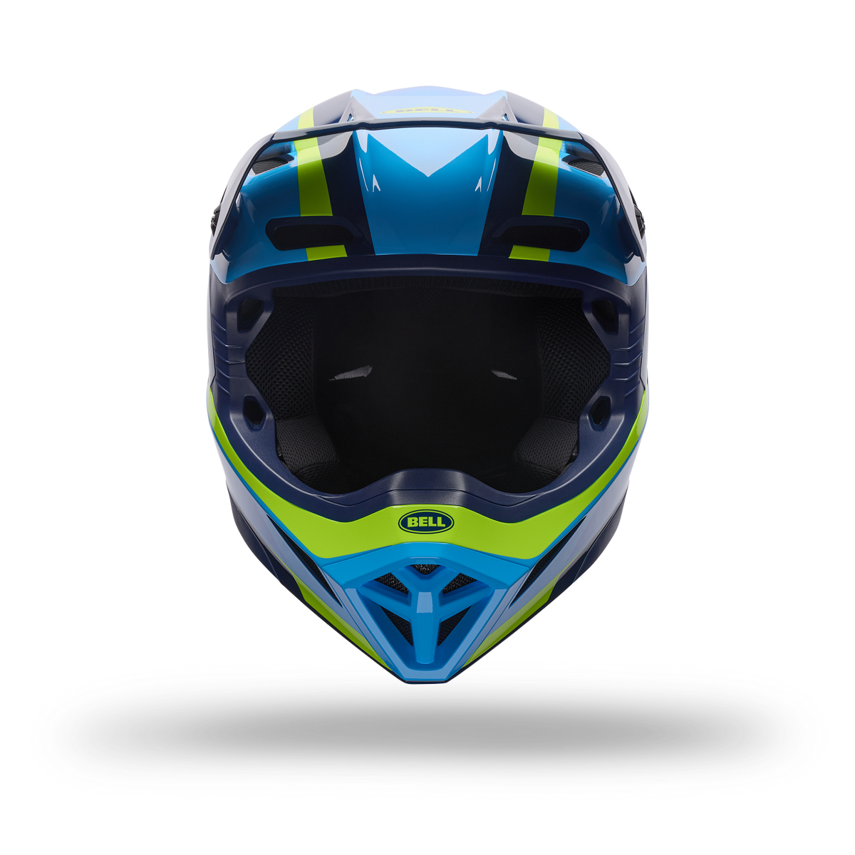 Casco Moto Mx-10 Mips Spiral Azul Vapor Bell