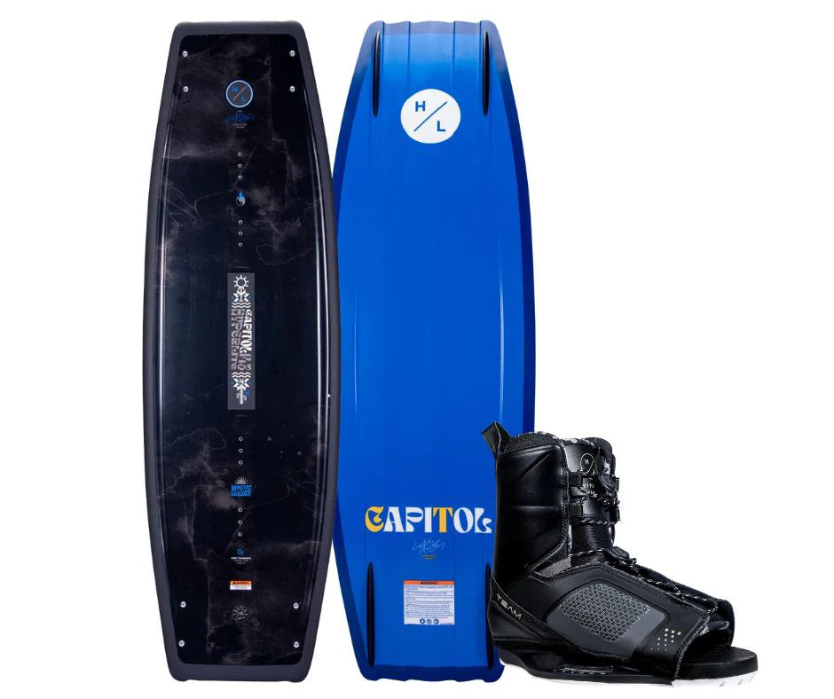 Hyperlite Wakeboard Capitol 143 con Fijaciones Team Open Toe 7-10.5