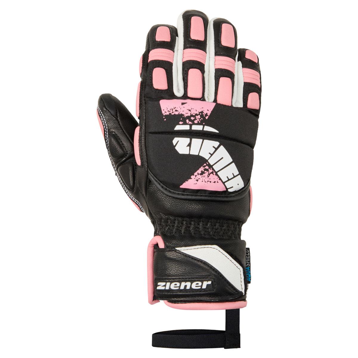 Ziener Guante Nieve Lonos-Z AS® PR Junior Black Pink Vainilla