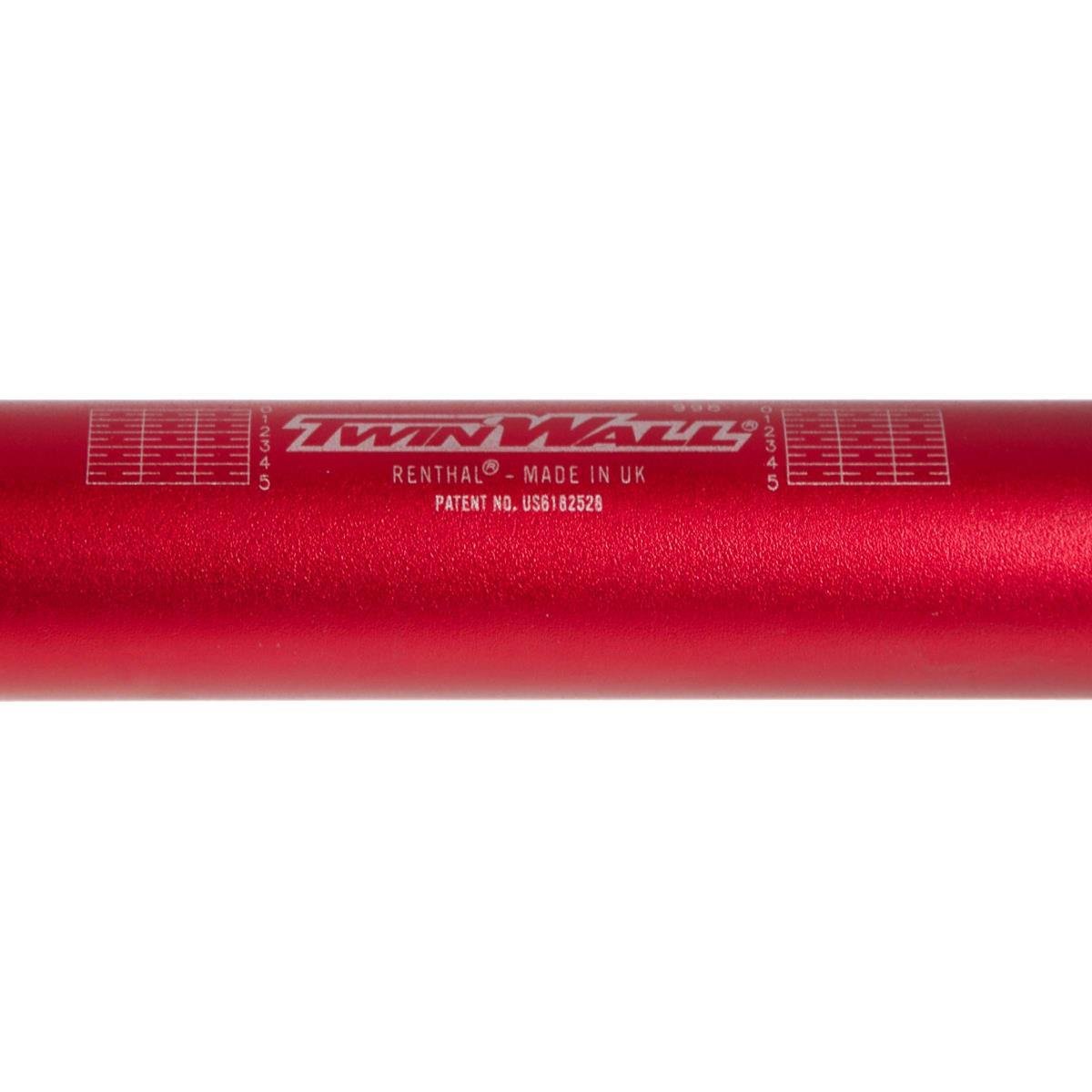 Renthal Manubrio Twinwall 998, 28.6 mm Rojo