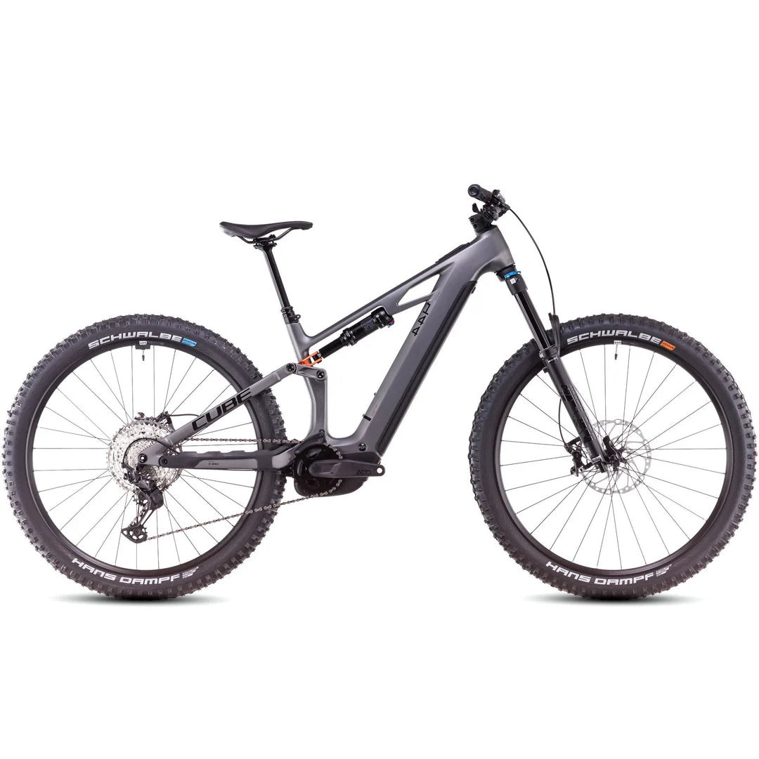 Bicicleta Eléctrica Cube Stereo Hybrid ONE44 HPC SLX 800 Slabgrey´n´Orange