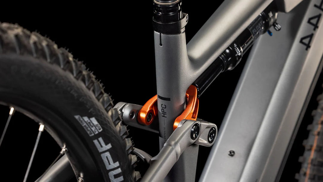 Bicicleta Eléctrica Cube Stereo Hybrid ONE44 HPC SLX 800 Slabgrey´n´Orange
