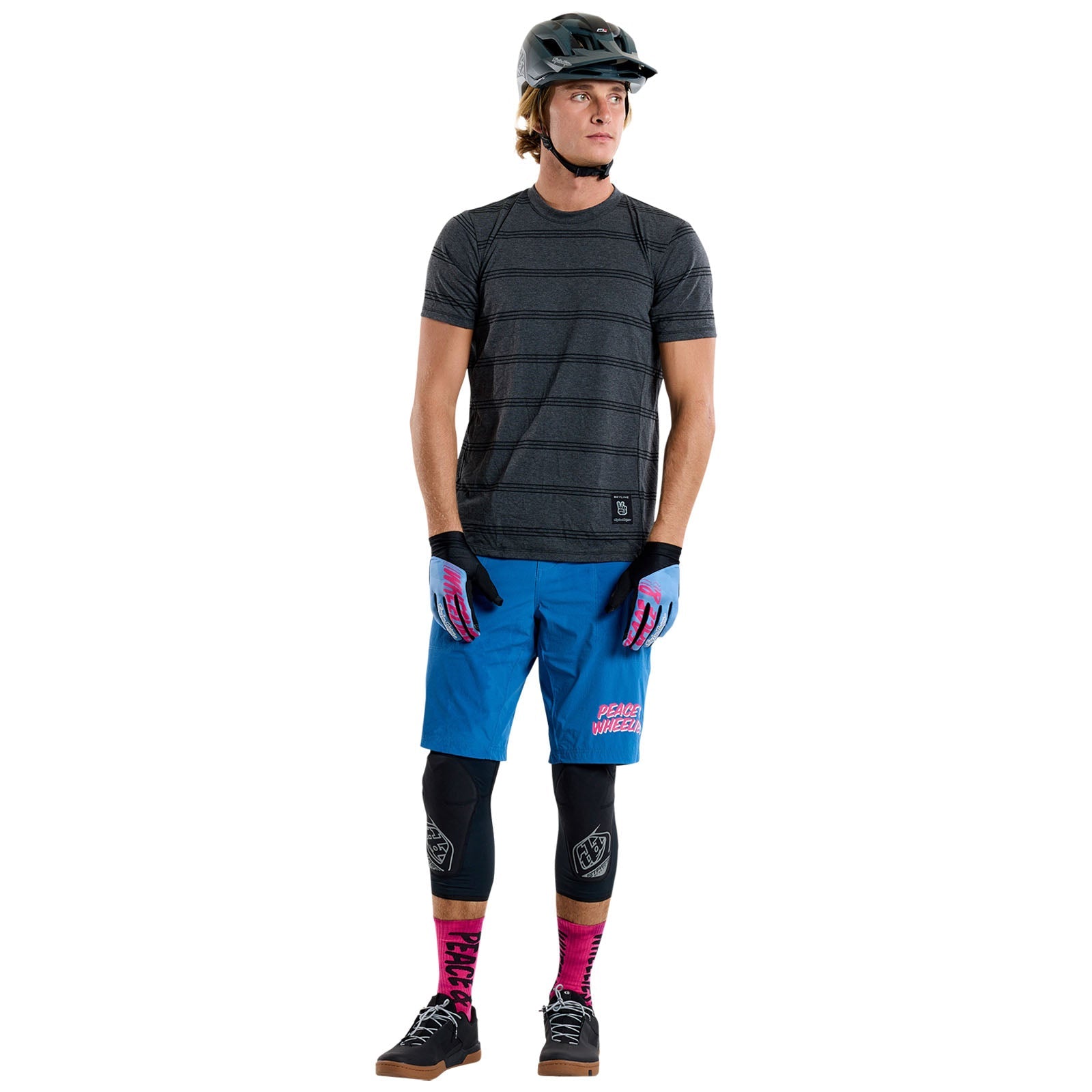 Skyline Short Sleeve Ride Tee Washed Out Dark Cloud