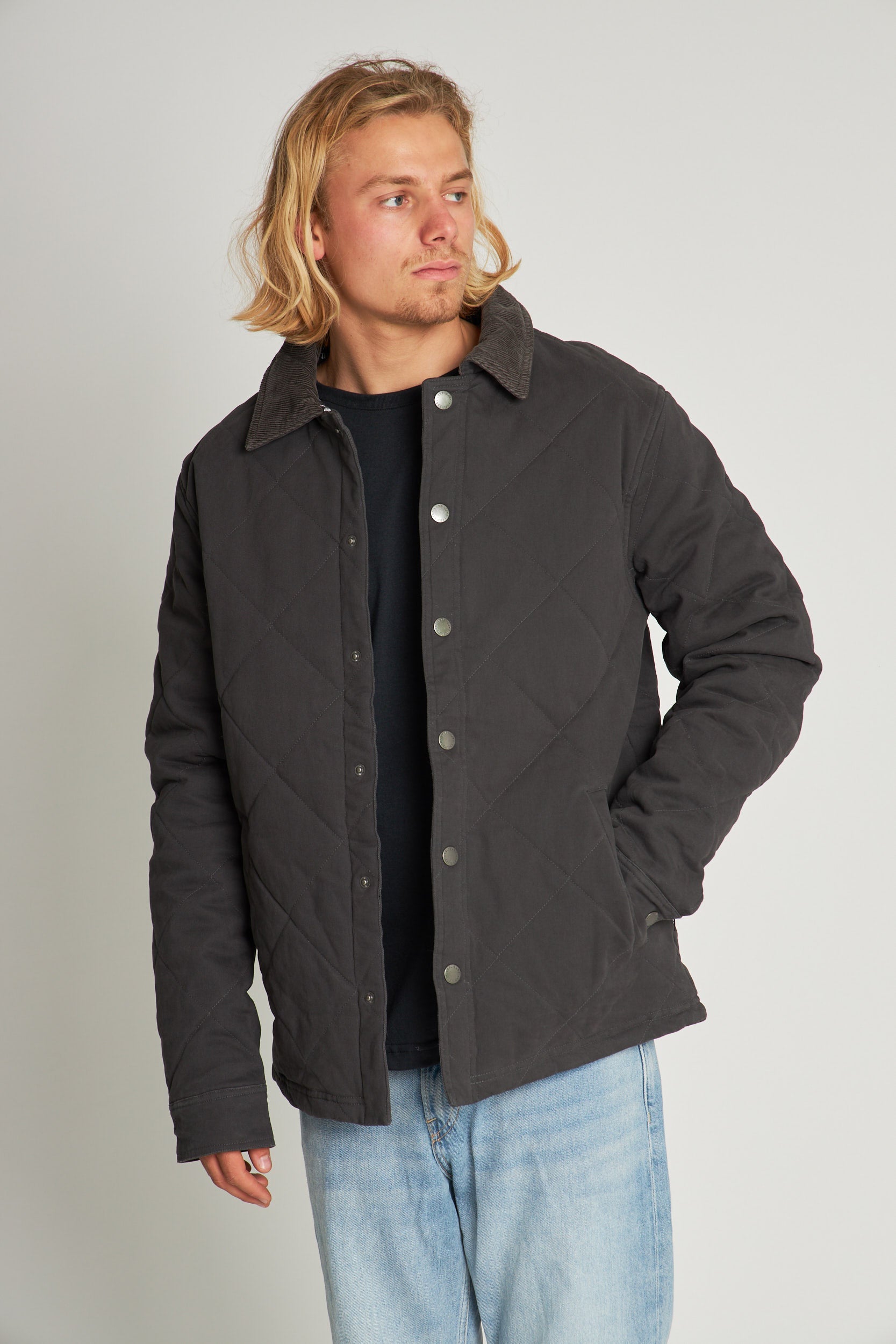 Chaqueta Gris Hombre Canvas Basket