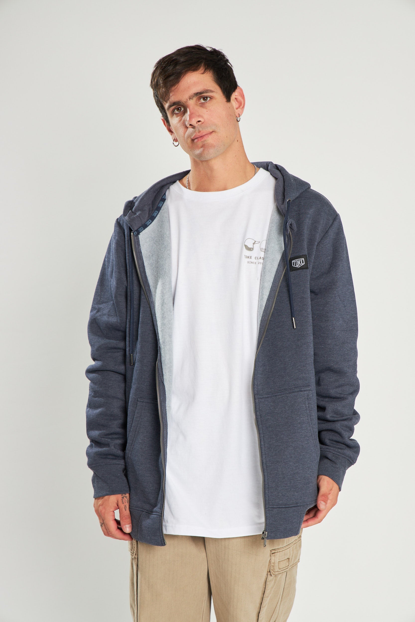 Poleron Azul Con Cierre