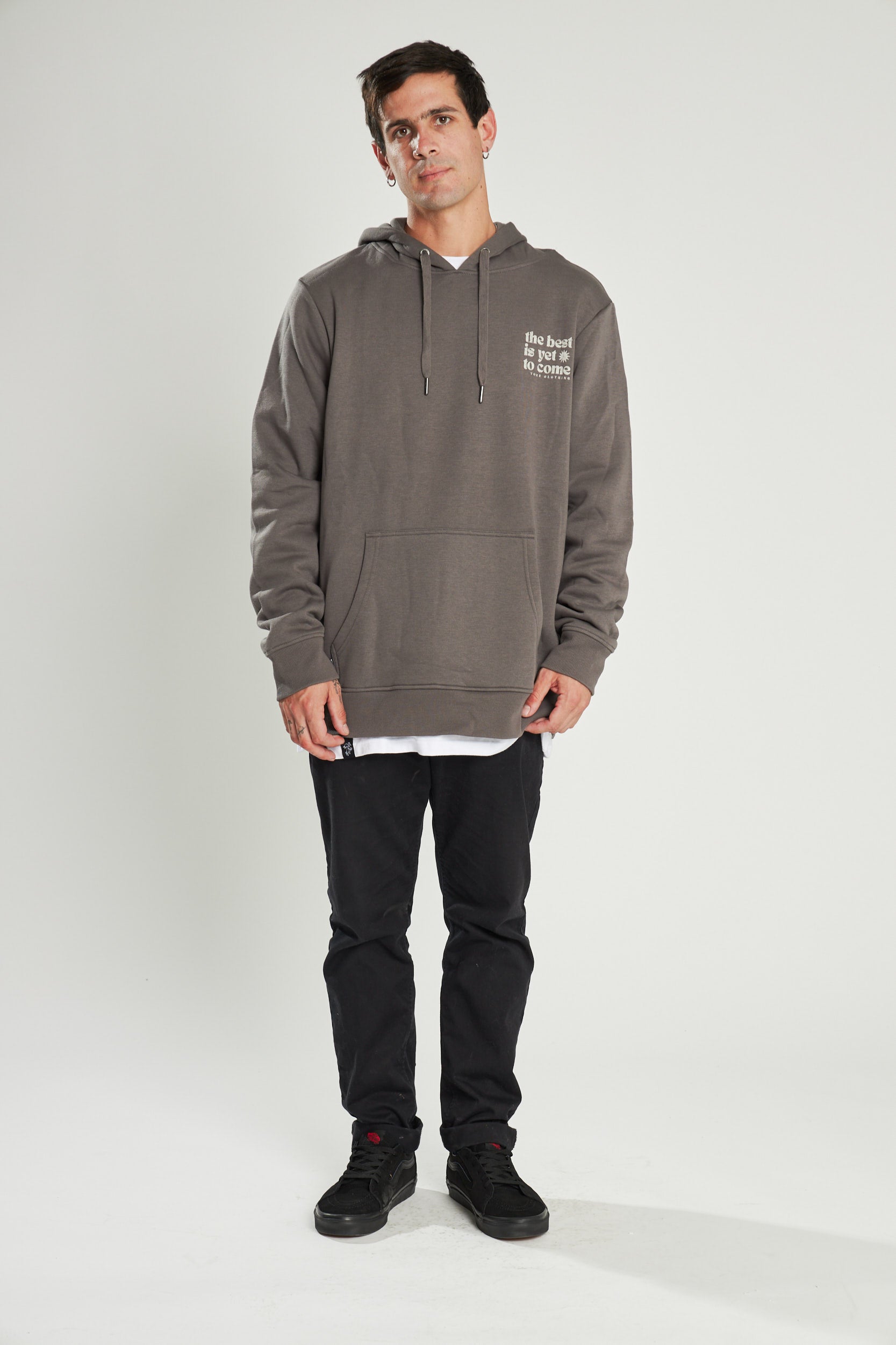 Poleron Hoodie Hombre The Best Gris