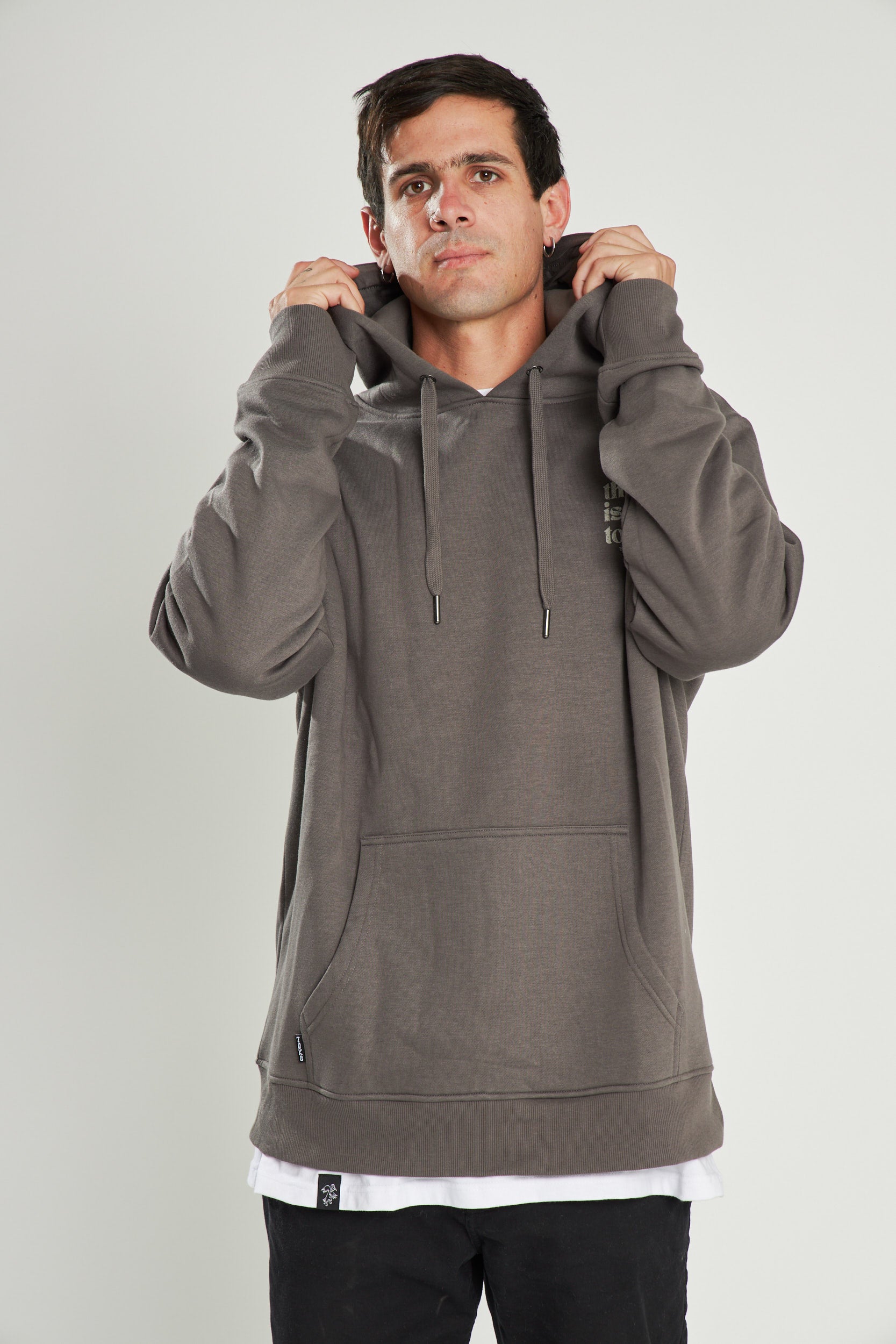 Poleron Hoodie Hombre The Best Gris