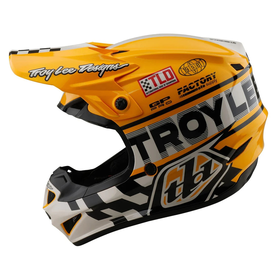 Troy Lee Designs Casco De Moto GP Pro Fifty-50 White / Gold