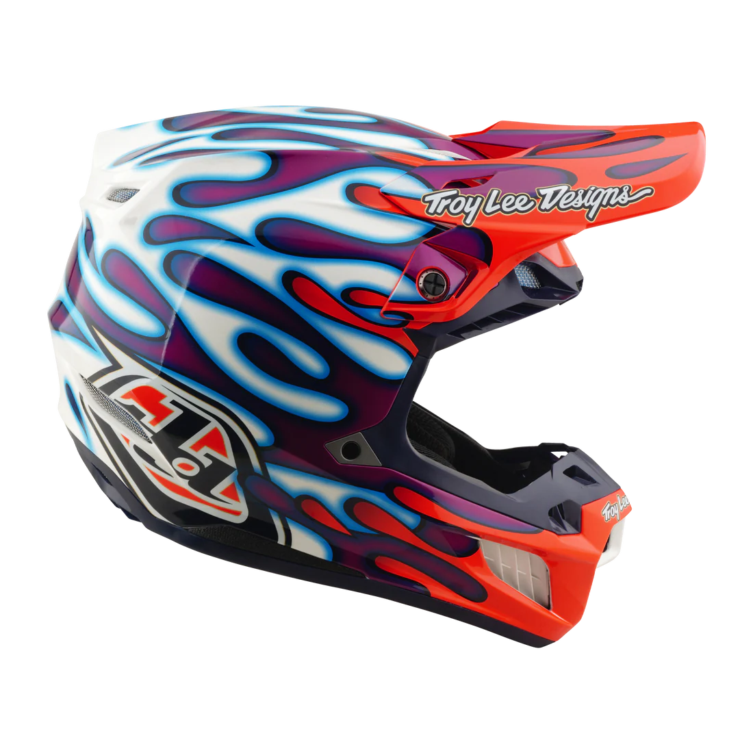 Troy Lee Designs Casco SE5 Carbon Overspray Violet / White