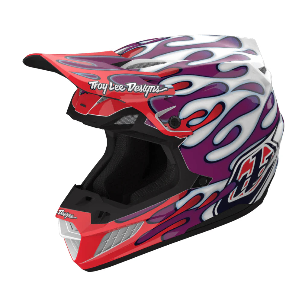 Troy Lee Designs Casco SE5 Carbon Overspray Violet / White
