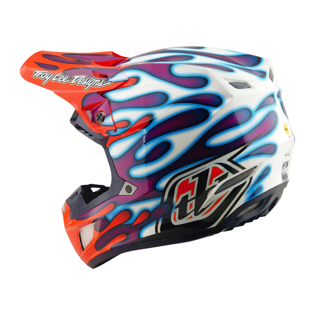 Troy Lee Designs Casco SE5 Carbon Overspray Violet / White