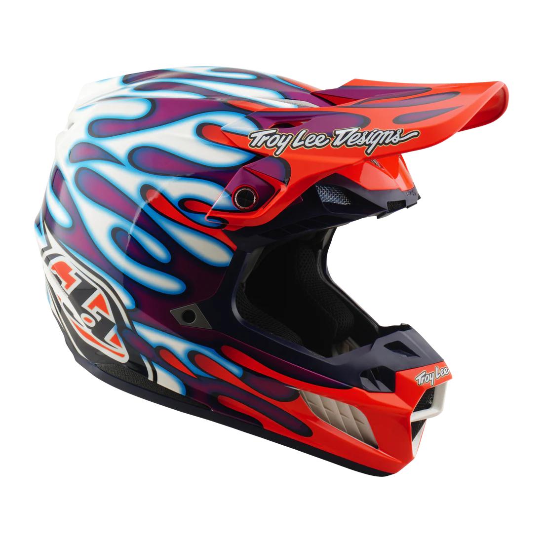 Troy Lee Designs Casco SE5 Carbon Overspray Violet / White