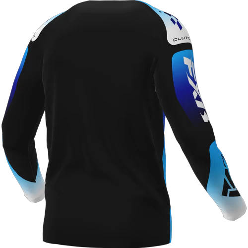 Polera Moto FXR Niño Clutch Azul/Negro