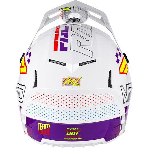 Casco Fxr Clutch Race Div Mx White/Purple/Red