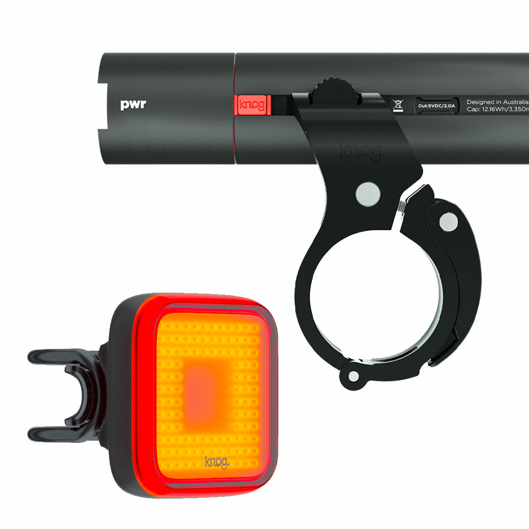 Knog Set PWR Road 700 + Blinder Square Trasera + PWR Mount - Rideshop