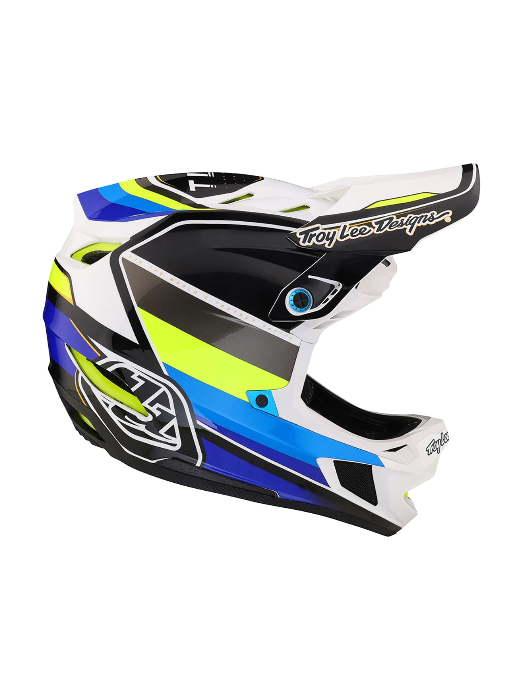 Troy Lee Designs Casco de Bicicleta D4 Composite Reverb Blanco / Azul - Rideshop