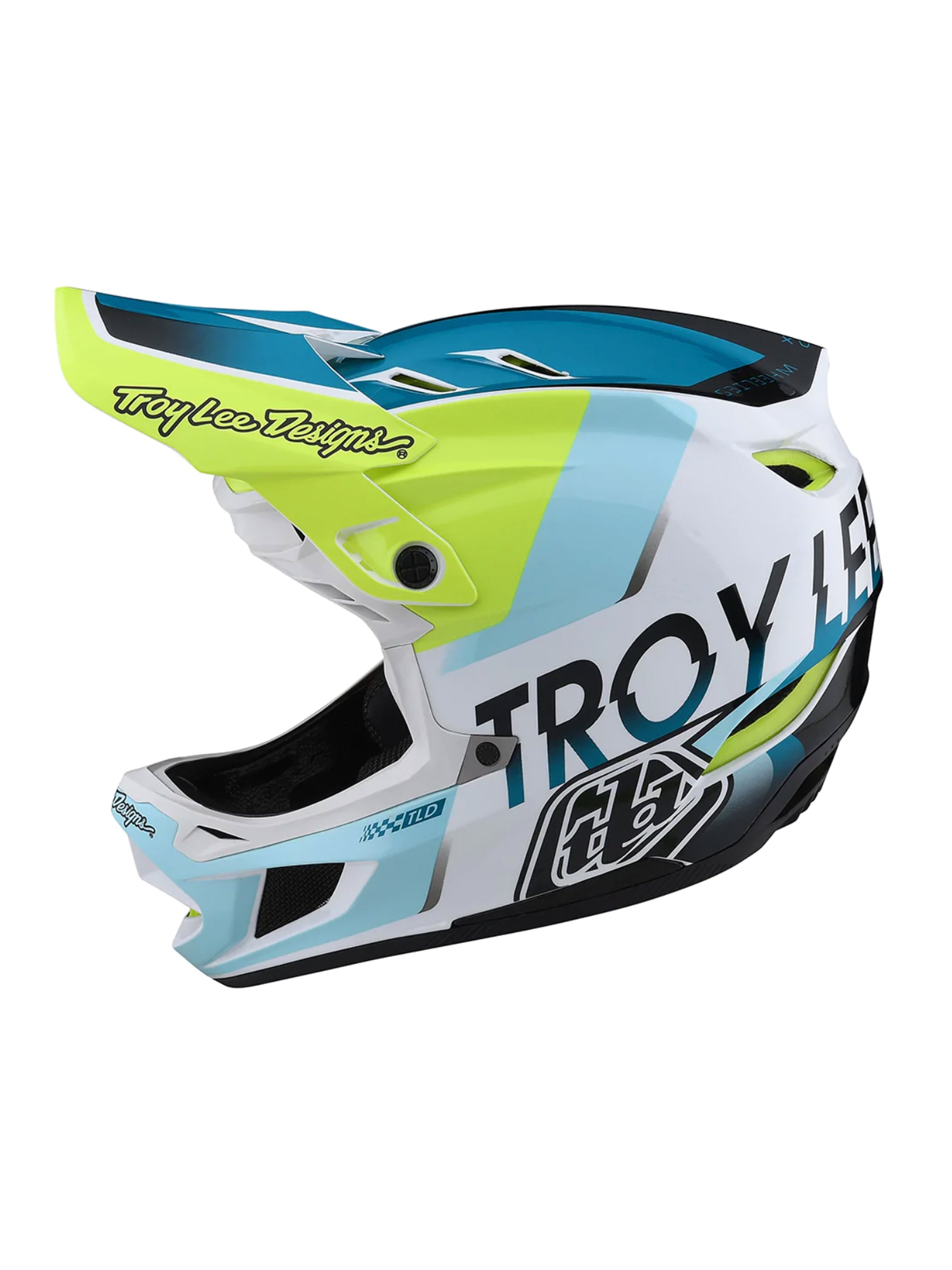 Troy Lee Designs Casco D4 Composite Qualifier Blanco Verde - Rideshop
