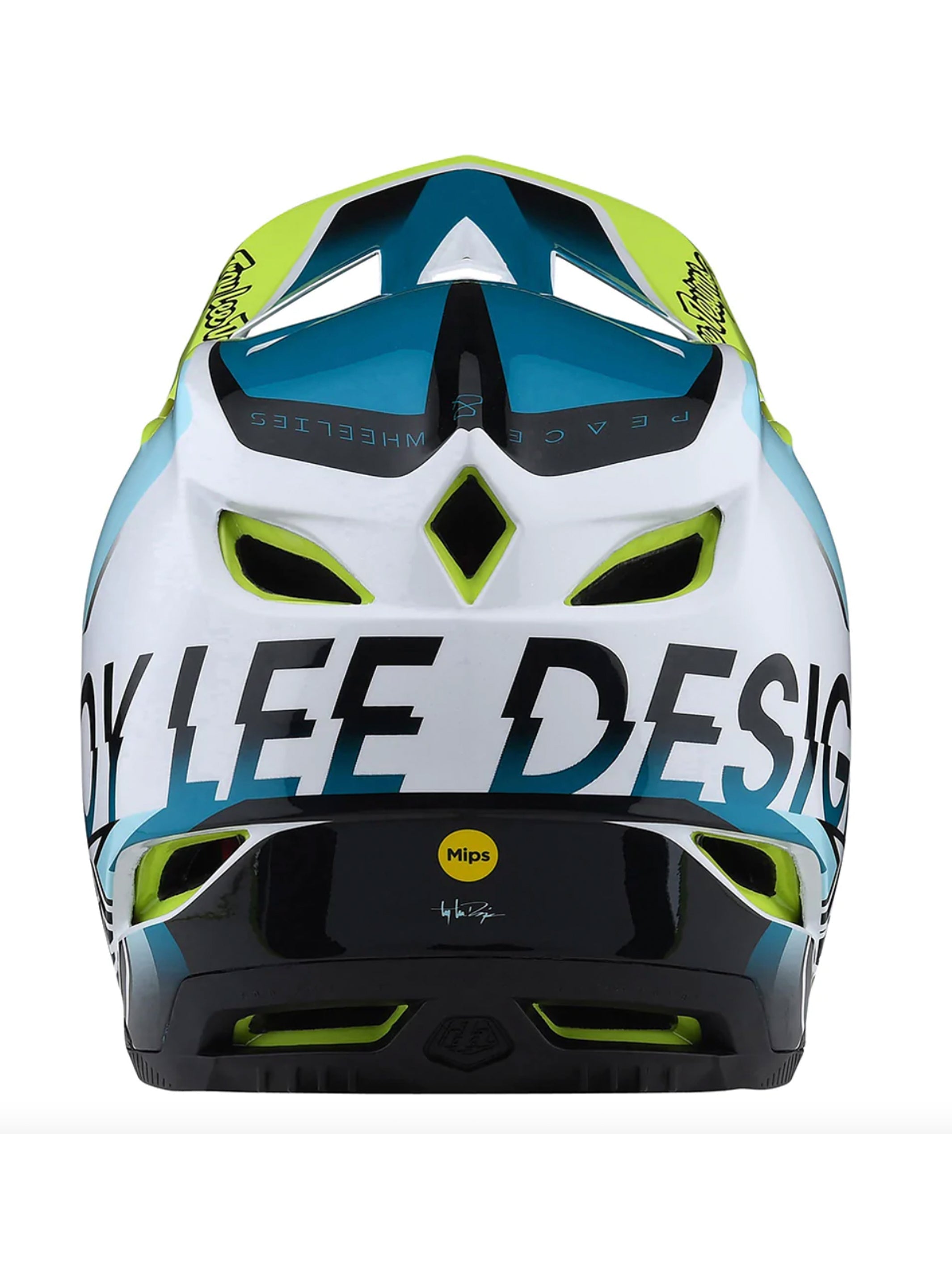 Troy Lee Designs Casco D4 Composite Qualifier Blanco Verde - Rideshop