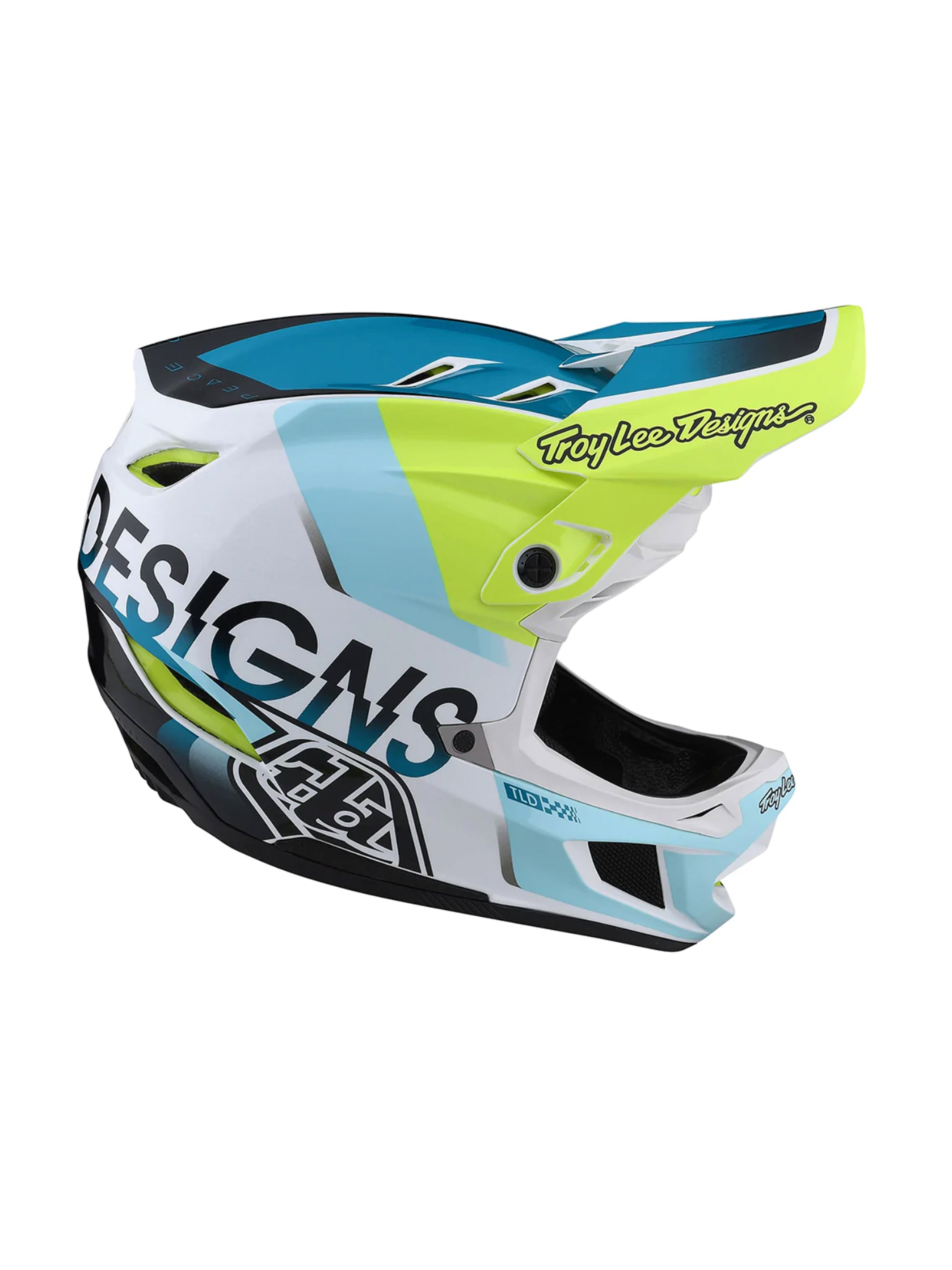 Troy Lee Designs Casco D4 Composite Qualifier Blanco Verde - Rideshop