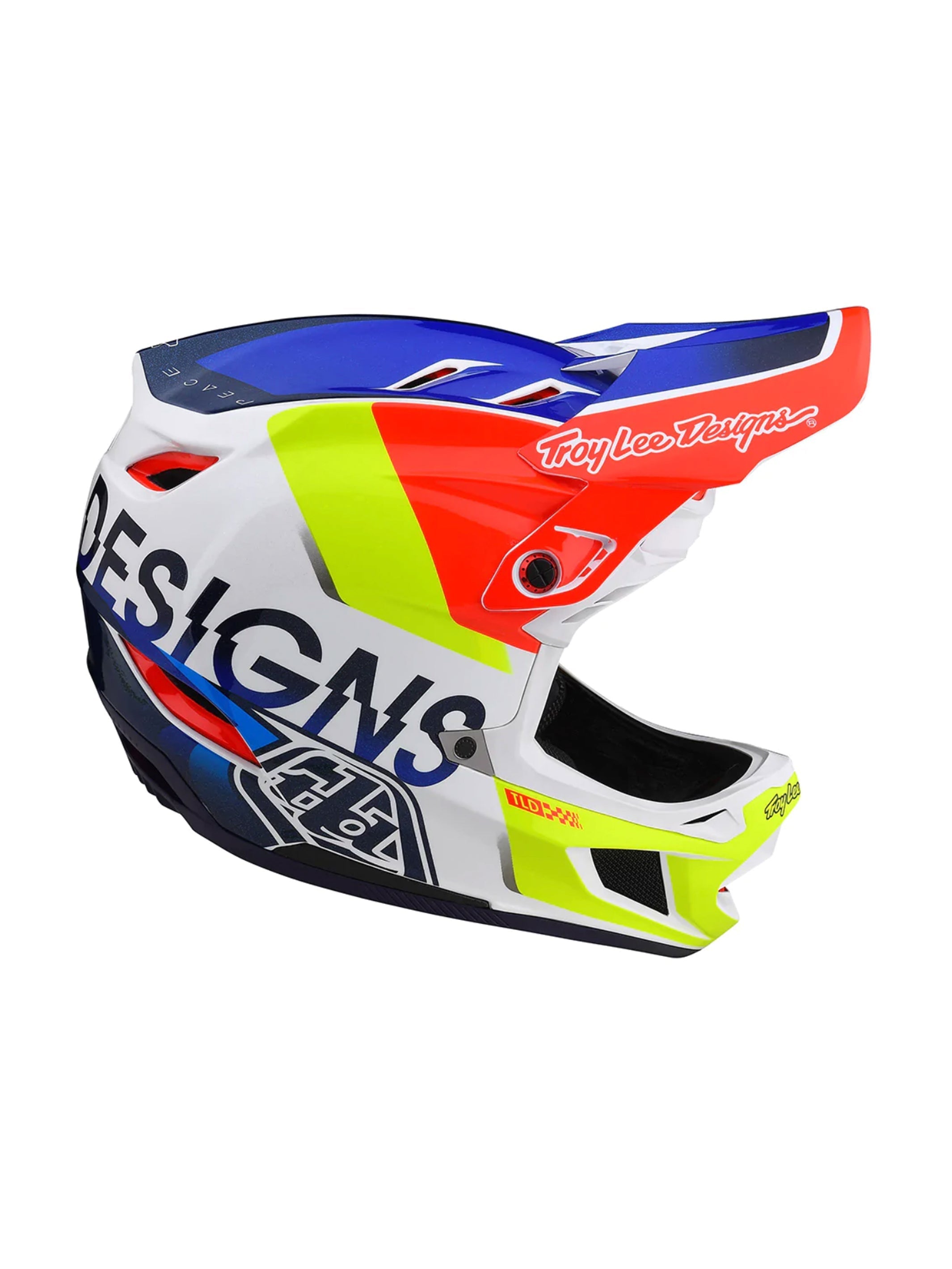 Troy Lee Designs Casco De Bicicleta D4 Composite Qualifier Blanco Azul - Rideshop