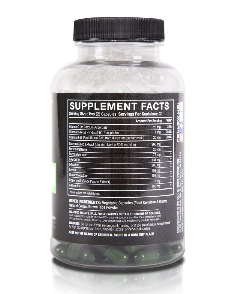 Motivation Capsules 60 unidades Ryno Power - Rideshop