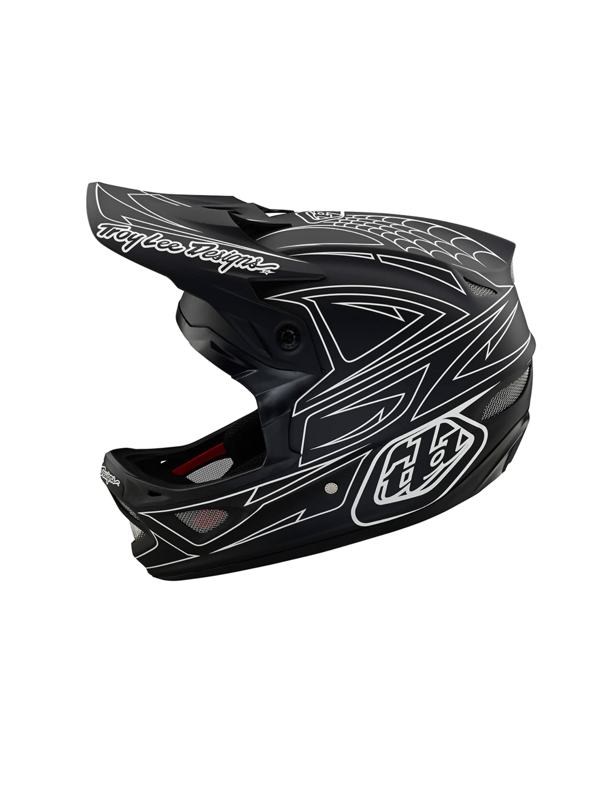 Troy Lee Designs Casco D3 Fiberlite SpiderStripe Negro - Rideshop