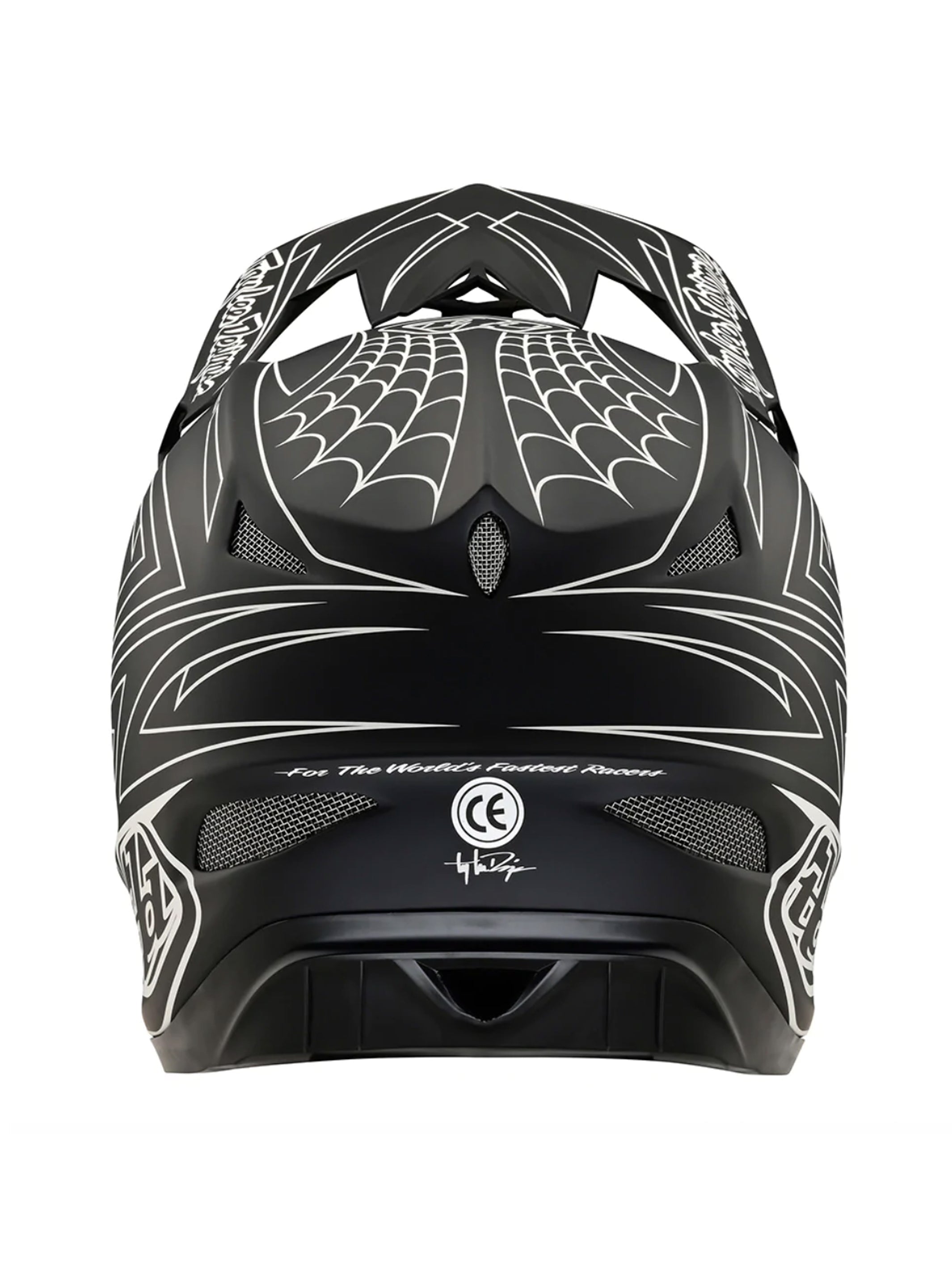 Troy Lee Designs Casco D3 Fiberlite SpiderStripe Negro - Rideshop