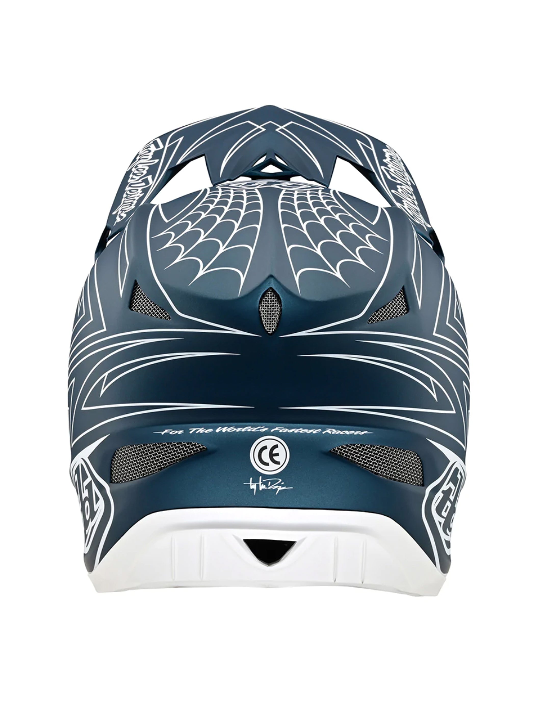 Troy Lee Designs Casco D3 Fiberlite SpiderStripe Azul - Rideshop