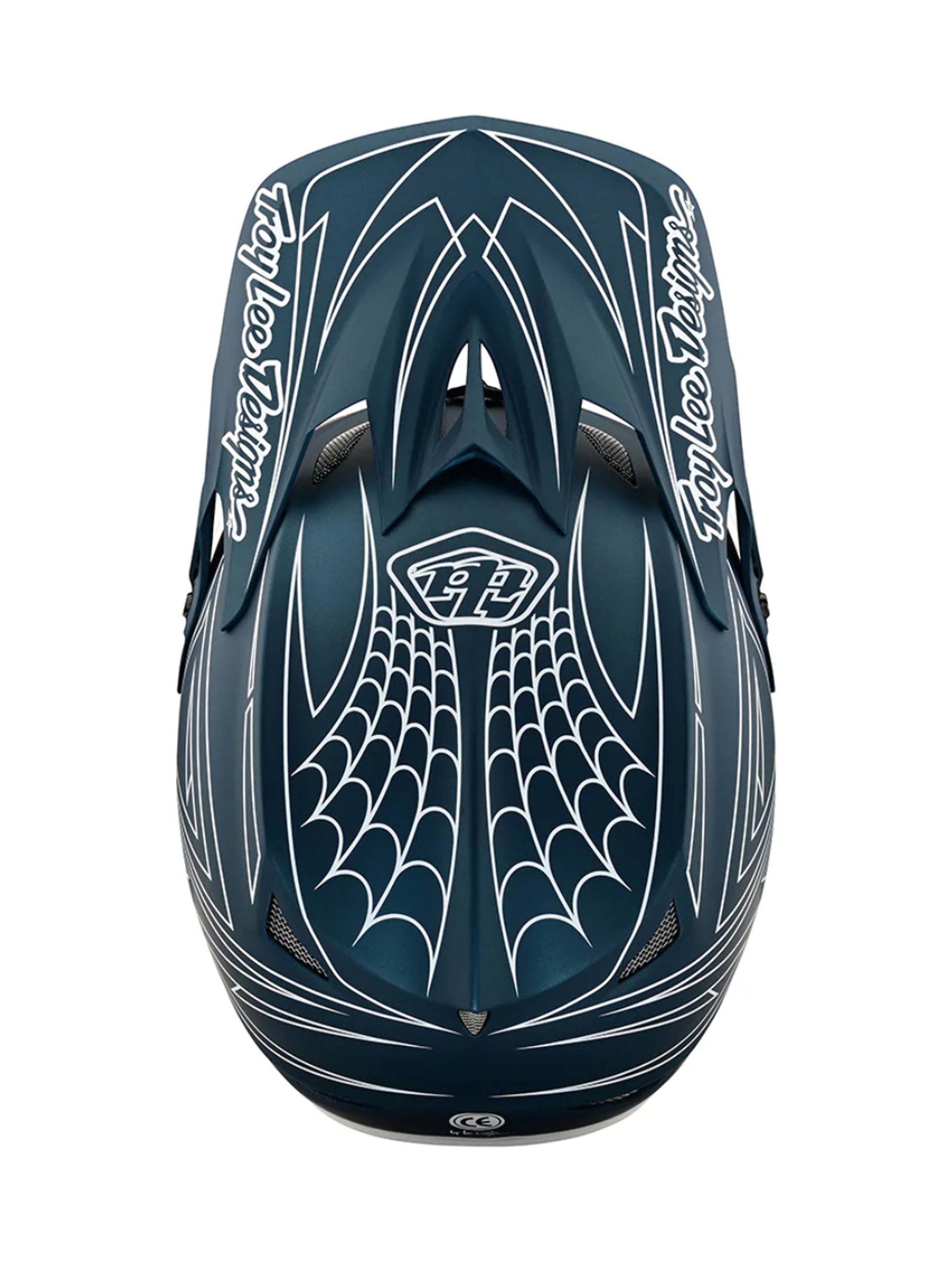 Troy Lee Designs Casco D3 Fiberlite SpiderStripe Azul - Rideshop