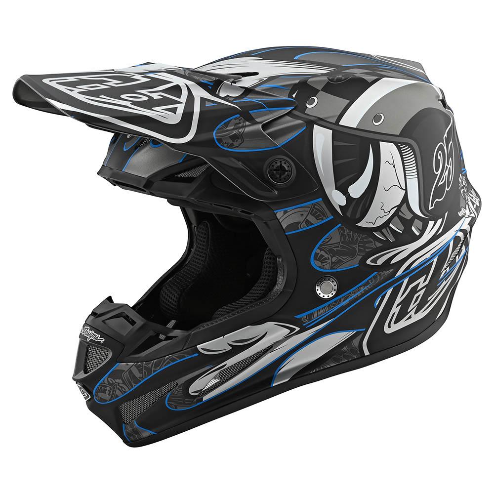 Casco Se4 Composite Eyeball Black/Silver MIPS Troy Lee Designs - Rideshop