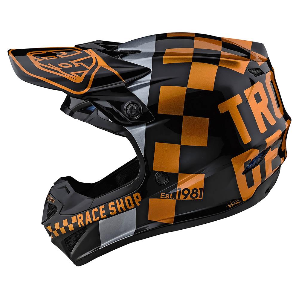 Casco Se4 Polyacrylite Checker Black/Golden Troy Lee Designs - Rideshop