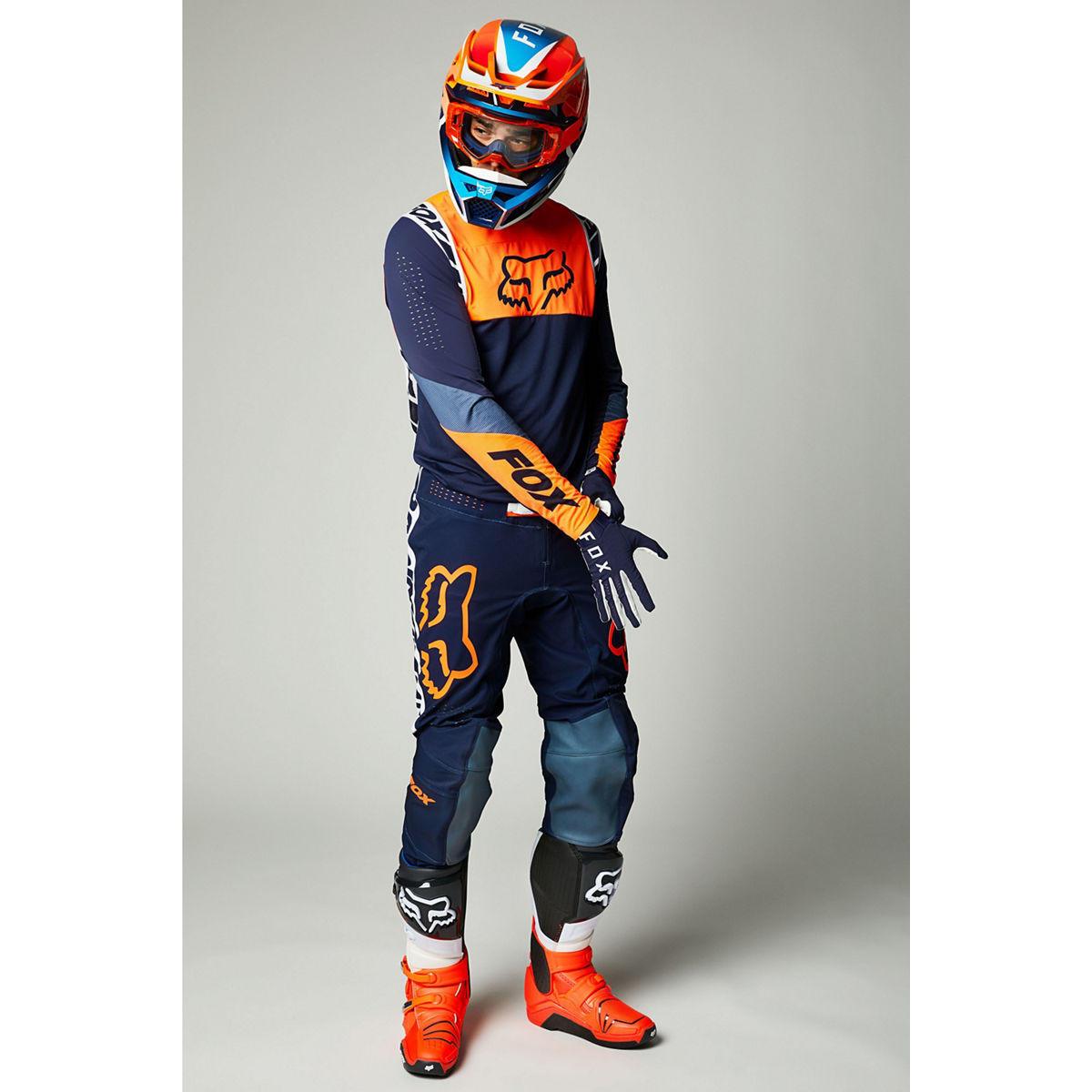 Polera Moto Flexair Mach One Azul Fox Racing - Rideshop