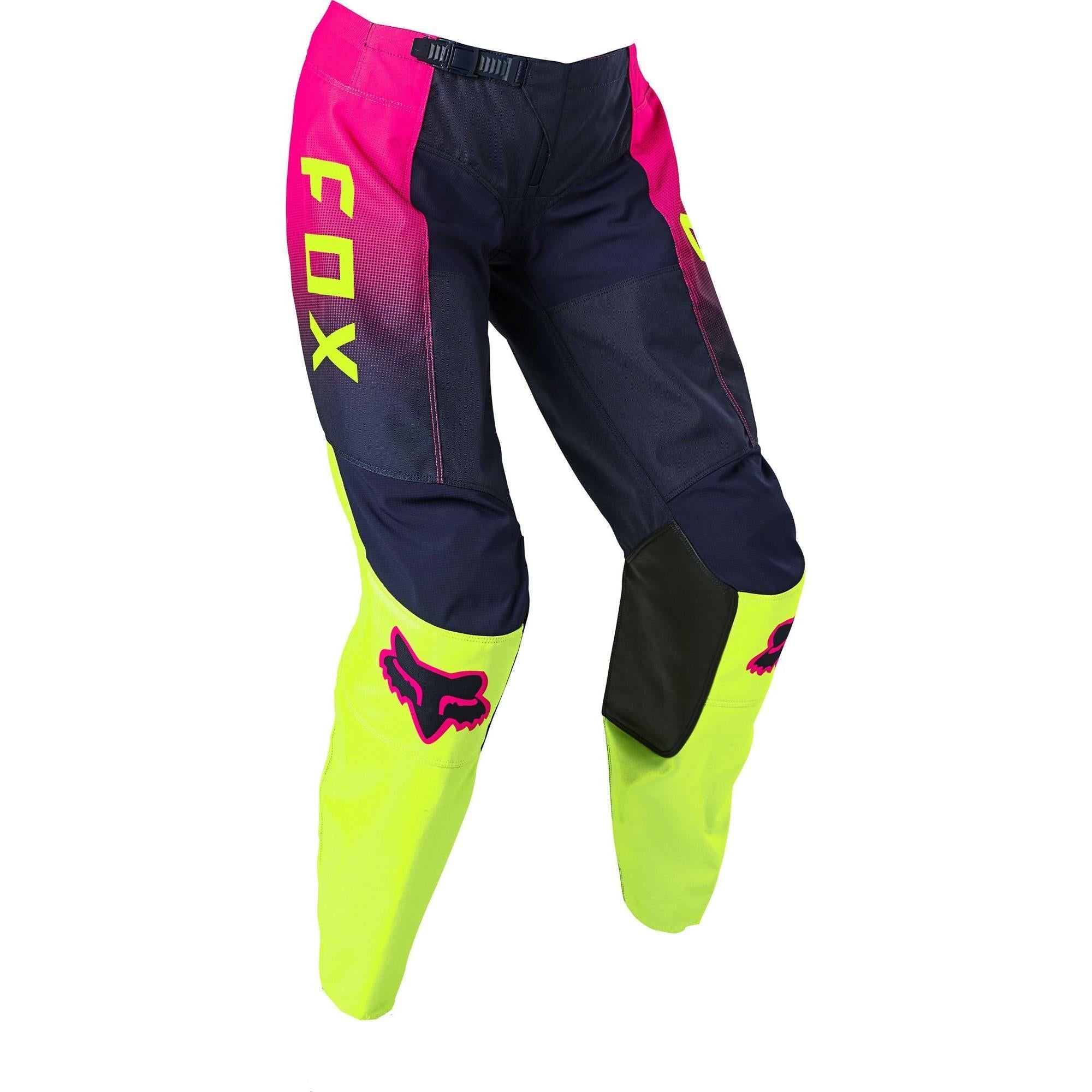 Pantalón Moto Niña 180 Voke Amarillo Fluor Fox Racing - Rideshop