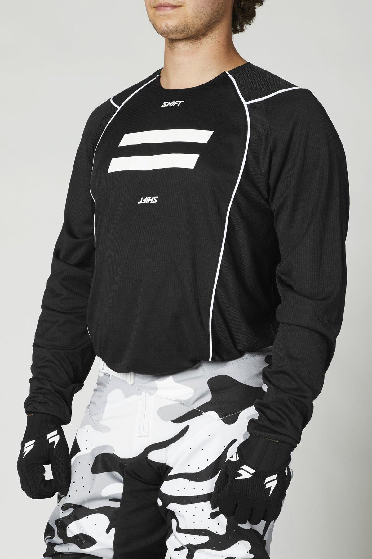 Polera Moto Whit3 Label G.I. Fro Negro Shift - Rideshop