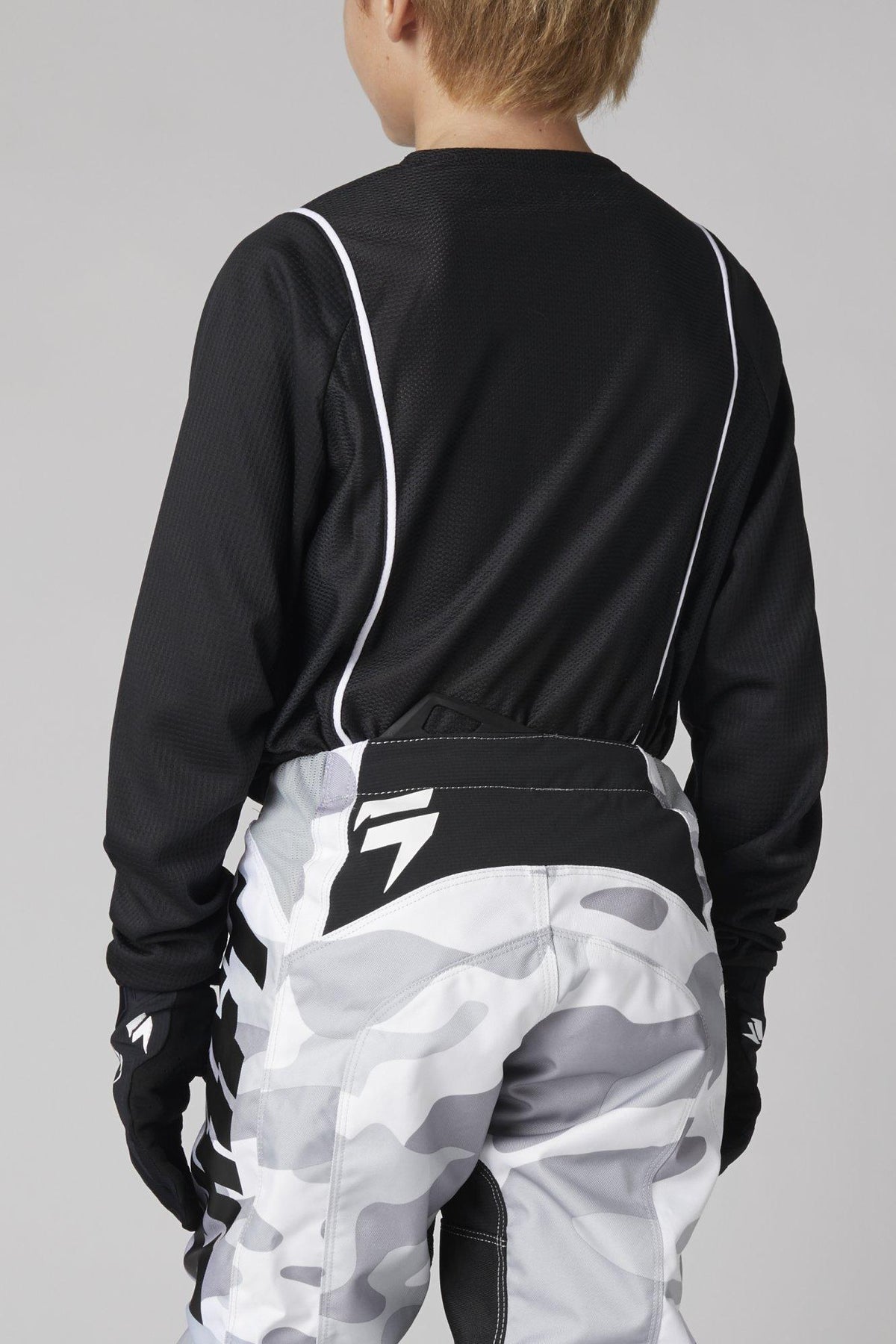 Polera Moto Niño Whit3 Label G.I. Fro Negro Shift - Rideshop