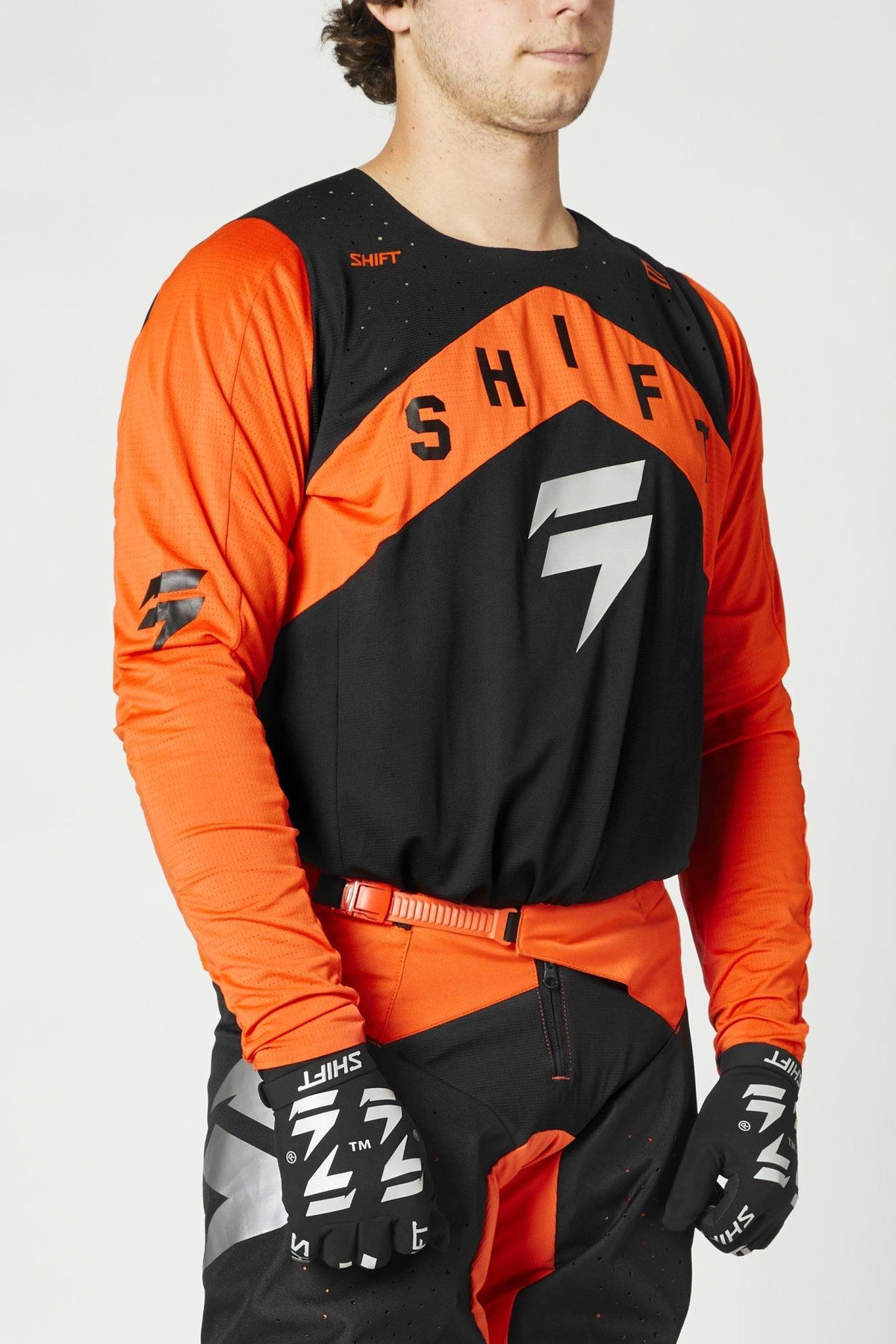 Polera Moto 3Lack Label Veem Naranjo Shift - Rideshop