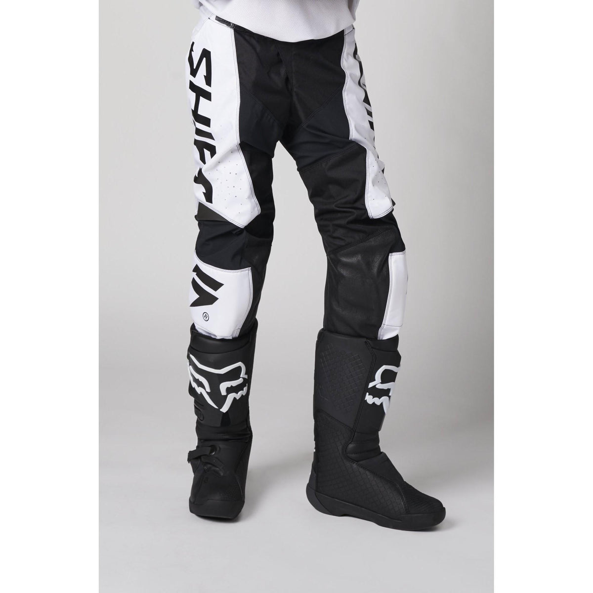 Pantalon Moto Whit3 Label Trac Blanco/Negro Shift - Rideshop