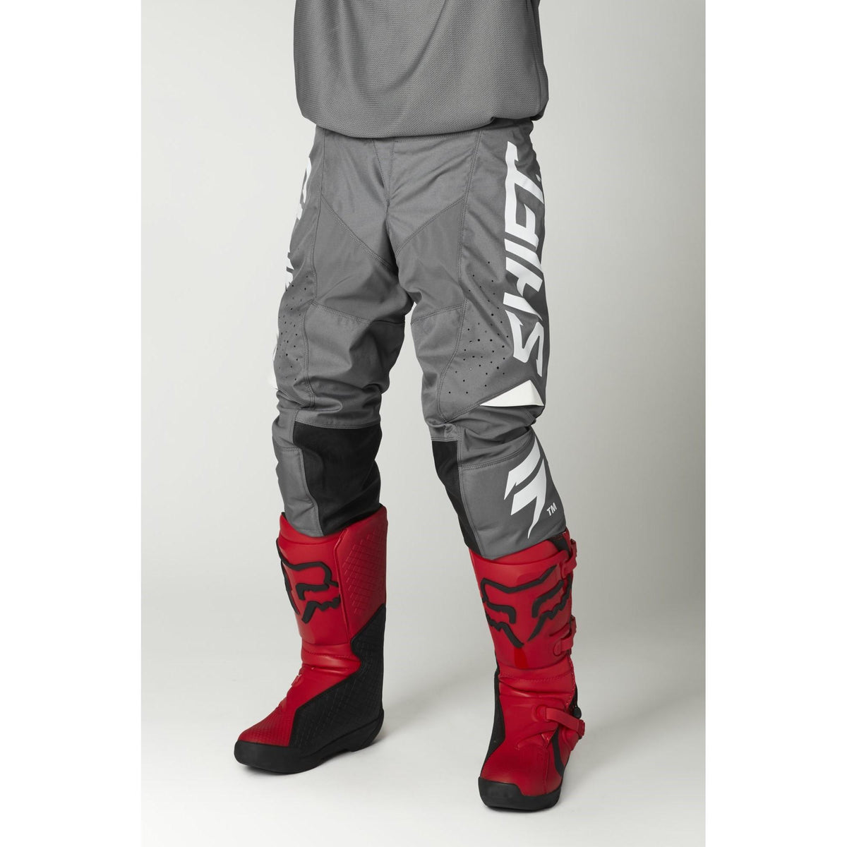 Pantalon Moto Whit3 Label Trac Gris/Blanco Shift - Rideshop