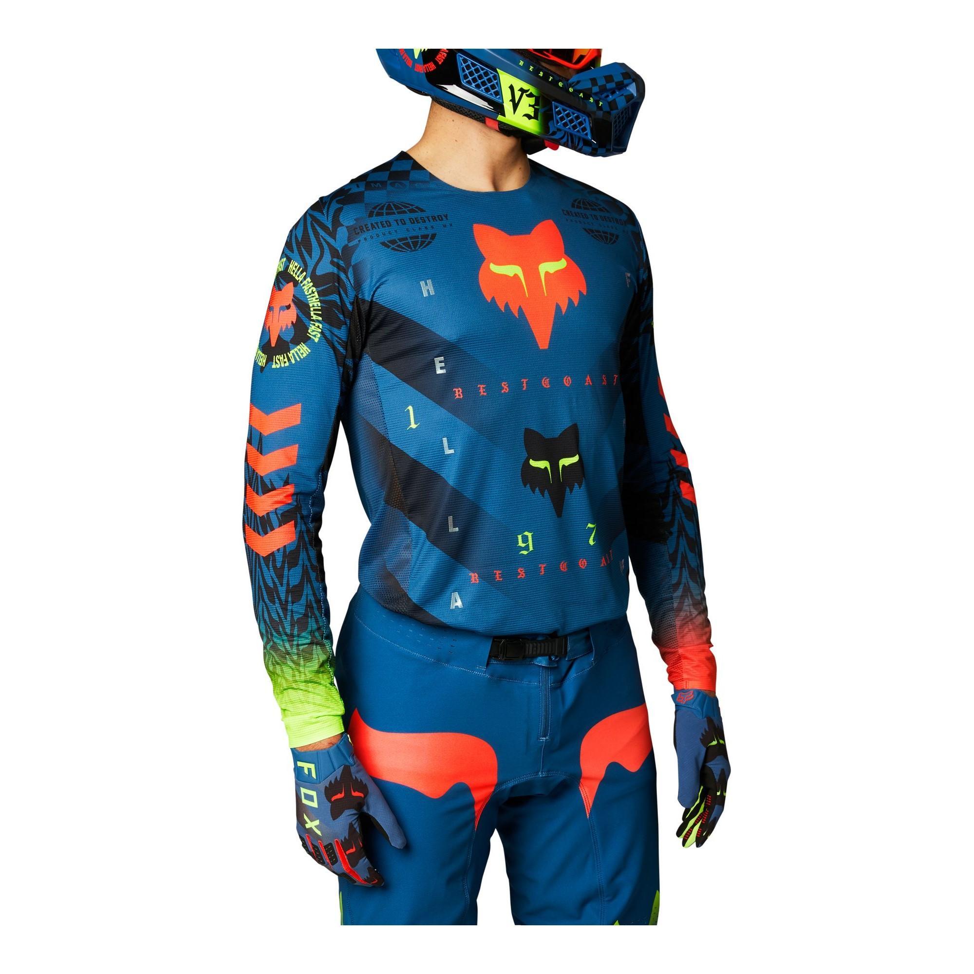 Polera Moto Flexair Mawlr Azul Fox Racing - Rideshop