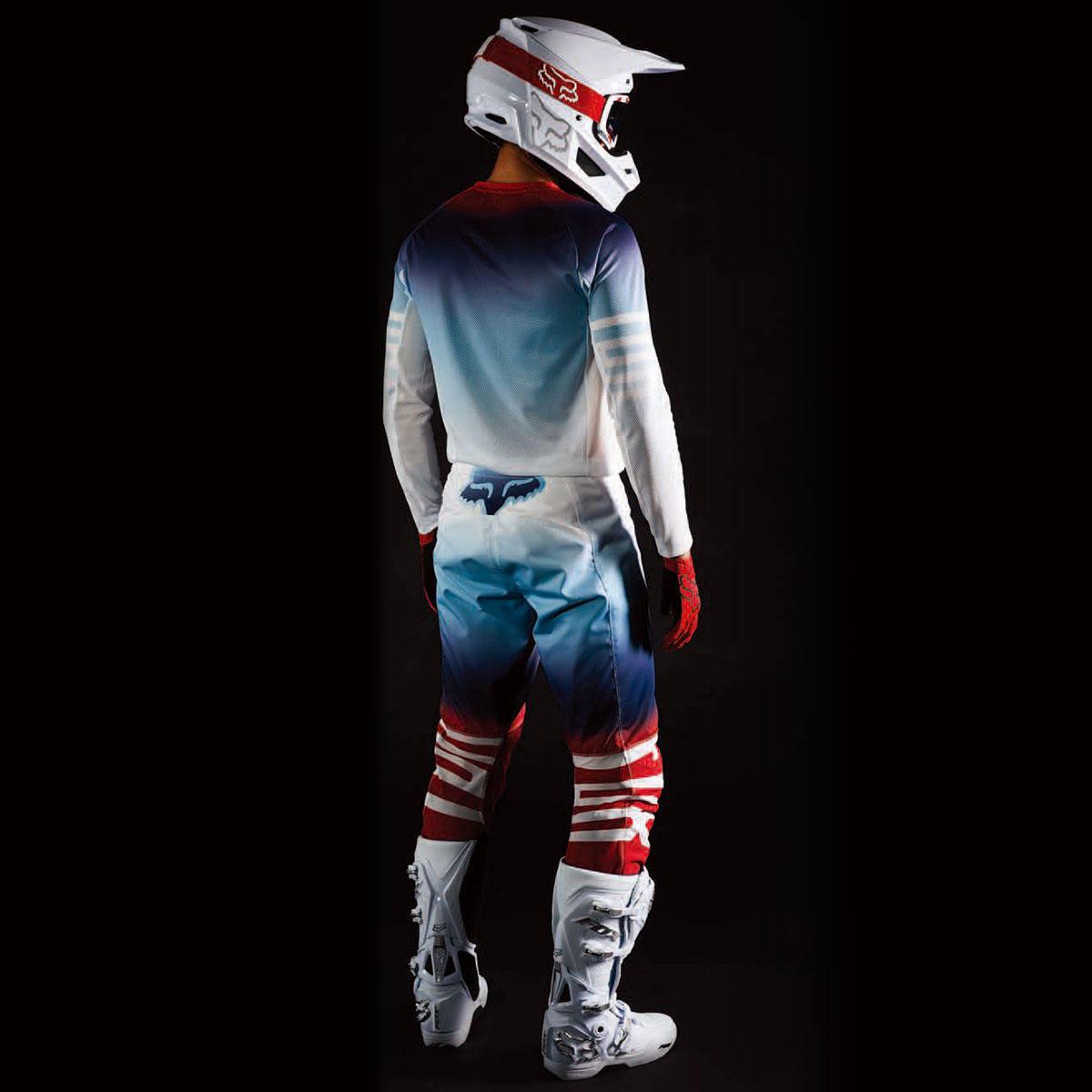Pantalón Moto Airline Reepz Blanco/Rojo/Azul Fox Racing - Rideshop